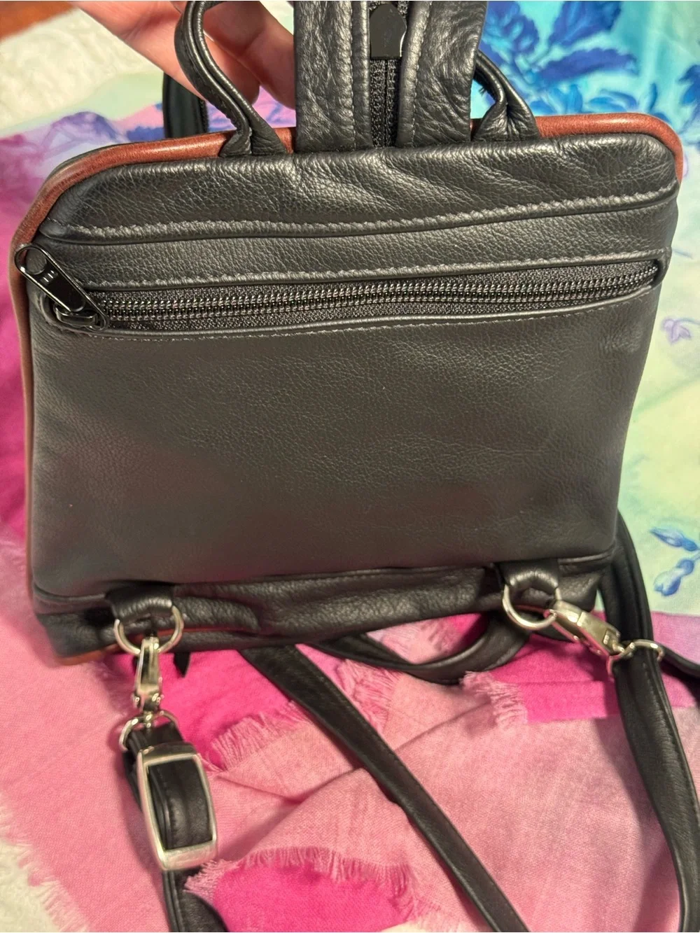 Artisan Lefty Leather CCW Sling/Backpack - Brahmin Croc Detail - Heavy Duty NEW